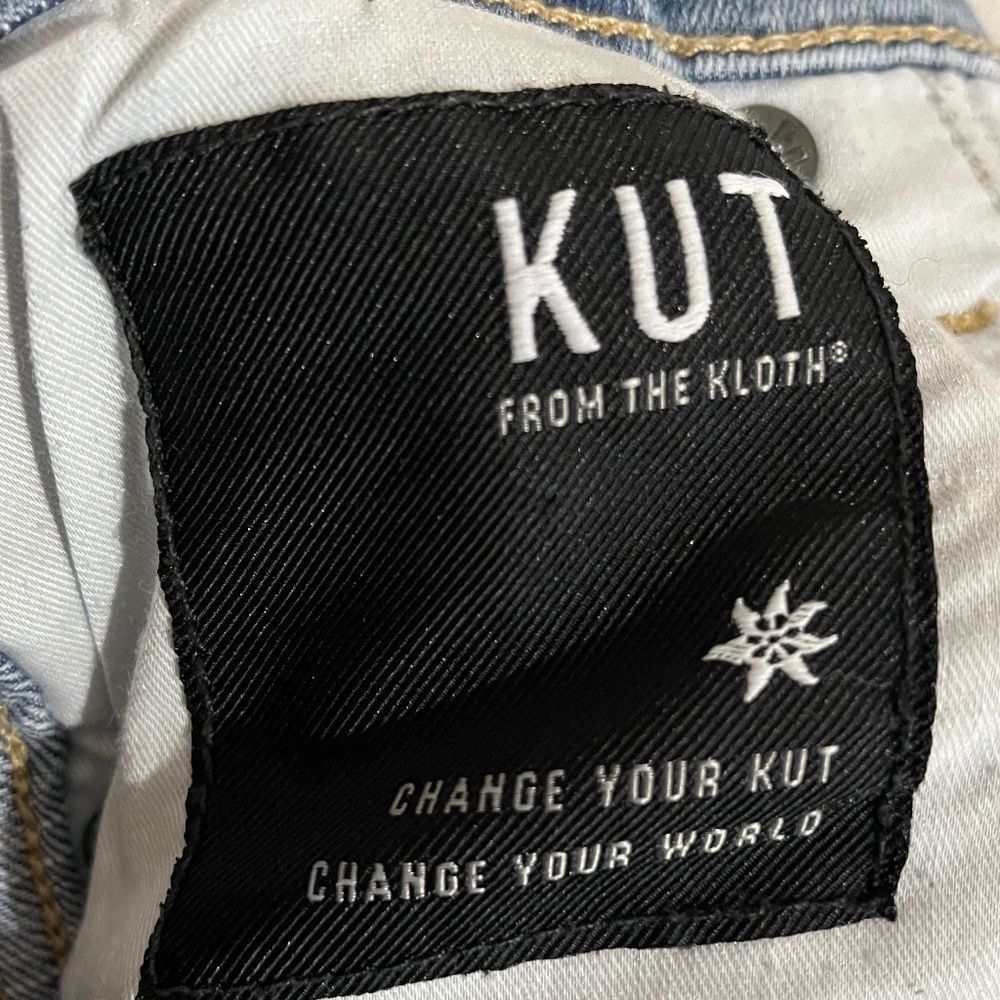 Kut from the KLOTH High Rise Connie Fab Ab Ankle Skinny Raw Hem Blue Jeans Sz-4 - Picture 9 of 9
